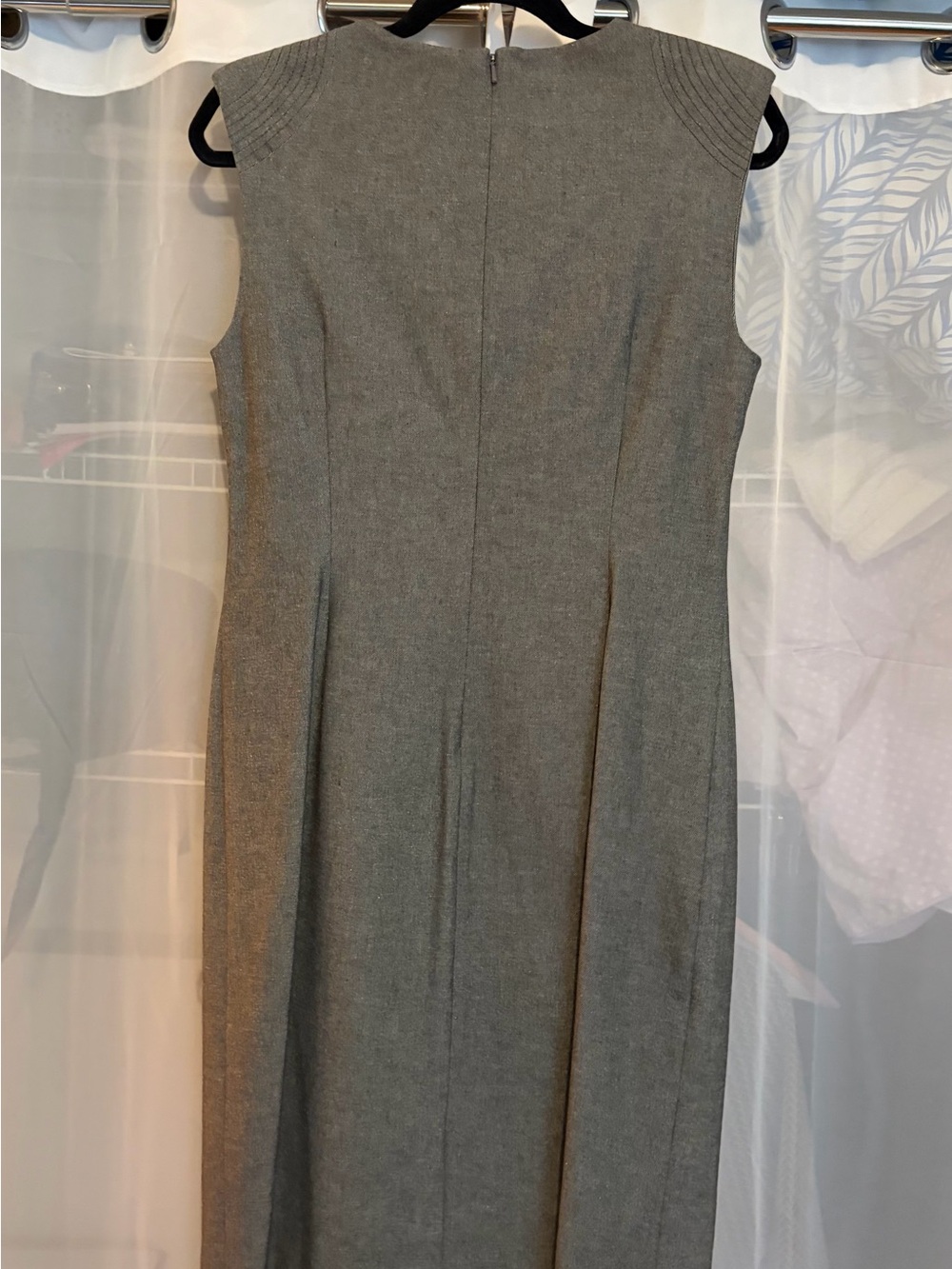 Banana Republic Gray Cap-Sleeve Sheath Dress